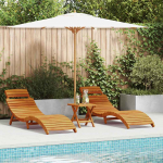 Lamamistool 2-isik 3 pcs pruun 40 x 40 x 40cm akaatsiapuit