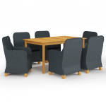 7-osaline aiam&ouml;&ouml;bli s&ouml;&ouml;gikomplekt, tumehall