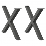 S&ouml;&ouml;gilaua jalad, x-kujulised, 2 tk, antratsiithall, 90 x (72&ndash;73) cm, teras