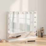 Led vannitoa peegel valge 58 x 10 x 47 cm klaas ja teras