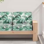 Pallet padjakomplekt 2 pcs roheline lehe muster oxfordi kangas