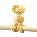 Jisulife Stroller Fan 4 5000mAh Mini Fan for Stroller with Flexible Tripod - Yellow