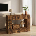 Konsoollaud suitsetatud tamm 101 x 29 x 74 cm t&ouml;&ouml;deldud puit