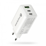 Charger GaN 1 x USB, 2 x USB-C Quick Charge 4+ 65W white