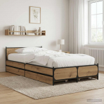Peatsiga voodiraam sahtliga artisan tamm 80 x 200 cm tehispuit