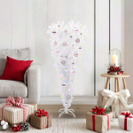 Tehisj&otilde;ulupuu koos 150 led-iga valge 120 cm pvc ja teras