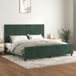 Voodiraam ilma madratsita tumeroheline 200x200 cm samet