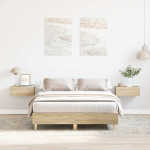 Voodiraam ilma madratsita, sonoma tamm 120x200 cm, tehispuit