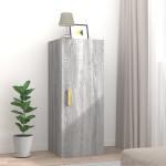 Seinakapp, hall sonoma tamm, 34,5x34x90 cm, tehispuit