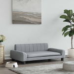 Koeravoodi, helehall, 90 x 53 x 30 cm, kangas