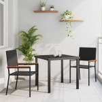 Aia s&ouml;&ouml;gilaudade komplekt 3 pcs must pol&uuml;rooster