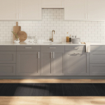 Vaip, ristk&uuml;likukujuline, must, 70 x 300 cm, bambus