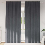 Pimendavad kardinad 2 pcs helehall 140 x 245 cm samet