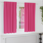 Kardinad r&otilde;ngastega 2 pcs erk roosa 175 x 140 cm pol&uuml;ester