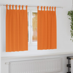 Kardinad r&otilde;ngastega 2 pcs erk oranž 140 x 140 cm pol&uuml;ester