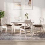 Istumispatjad 2 pcs pruun 40 x 40 x 6 cm kangas