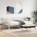 P&auml;evavoodi ilma madratsita, valge, 90 x 190 cm, m&auml;nnipuit