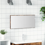 Peegel peegliga pruun 80 x 37 cm klaas ja tehnoloogiline puit