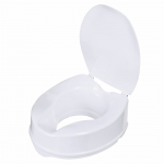 High raising toilet seat with flap