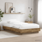 Led-lampidega voodiraam artisan tamm 80 x 200 cm tehispuit