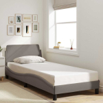 Voodiraam peatsiga dover taupe 90x190 cm kangas