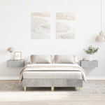 Voodiraam ilma madratsita, betoonhall, 120x200 cm, tehispuit