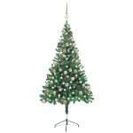 Valgustatud kunstkuusk kuulidega 150 cm, 360 oksa