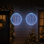 J&otilde;ulufiniaalne valgus 2 tk 192 led-i sinine l&auml;bim&otilde;&otilde;t 30 x 32 cm