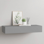 Sahtliga seinariiul, hall, 60 x 23,5 x 10 cm, mdf