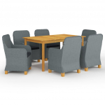 7-osaline aiam&ouml;&ouml;blikomplekt, helehall