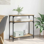 Konsoollaud riiuliga k&auml;sit&ouml;&ouml;puu 75 x 29 x 75 cm tehispuit