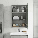 Vannitoa peeglikapp betoonhall 30 x 10,5 x 50 cm tehispuit