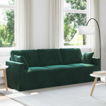 Diivan tume rohelise 228 x 78 x 80 cm samet