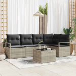 Diivanikomplekt 6 pcs helehall pol&uuml;rotang
