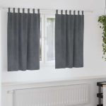 Pimendavad kardinad 2 pcs helehall 140 x 140 cm samet