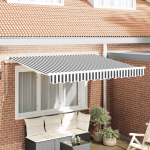 Varikatuse asenduskangas tumehall ja valge 350 x 200 cm l&otilde;uend