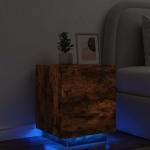 &Ouml;&ouml;kapid led-valgustusega, suitsutatud tamm, tehispuit
