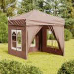 Kokkupandav peotelk seintega, pruunikashall, 2 x 2 m