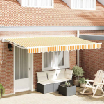 Varikatuse asenduskangas kollane ja valge 400 x 200 cm l&otilde;uend