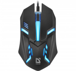 MOUSE  DEFENDER CYBER MB-560L BLACK 7 COLORS 1200DPI 3P
