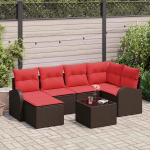 Aia diivanikomplekt padjaga 7 pcs pruun pol&uuml; rattan