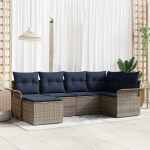 Aia diivanikomplekt ladustamisega 6 pcs hall pol&uuml;rotang