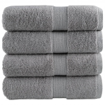 Premium-klassi pesur&auml;tikud solund 4 tk hallid 30 x 30 cm 600 g/m&sup2;