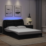 Voodiraam led-iga ilma madratsita hvar, must, 140 x 200 cm