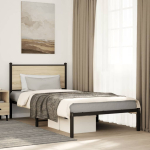 Metallist voodiraam ilma madratsita sonoma tamm 107x203 cm