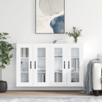 Seinakapid 2 tk, valge, tehispuit