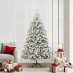 Kunstlik kokkupandav j&otilde;ulupuu 210 cm 300 led-i soe valge pvc