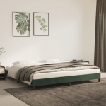 Voodiraam ilma madratsita tumeroheline 200x200 cm samet