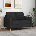 2-kohaline diivan, must, 120 cm, kangas