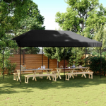 Kokkupandav pop-up peotelk, must, 580x292x315 cm